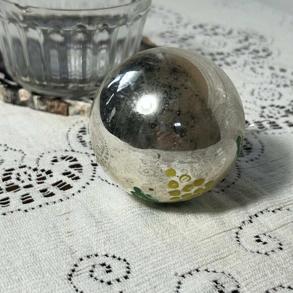 MCM hand painted mercury glass Christmas ornament - Picture 7 of 9